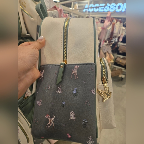 Disney’s Bambi Faux Leather Backpack, Floral, Green, Primark - Picture 7 of 8